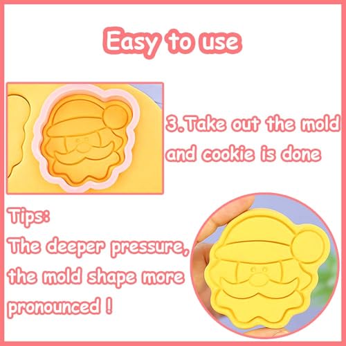 Mini Christmas Cookie Cutters Set - Xmas Theme Design with 4 Variations - Lutoku