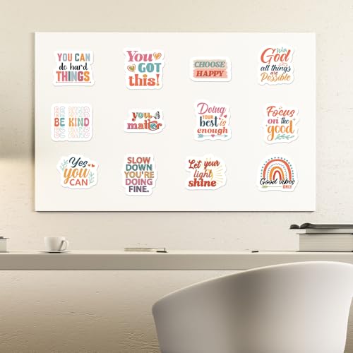 Inspirational Christian Fridge Magnets - 16 Pcs Boho Locker Decor (Variation: Inspirational Christian)