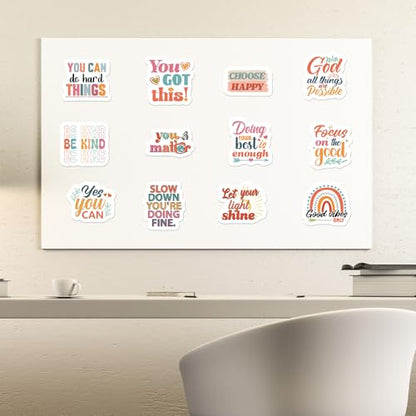 Inspirational Christian Fridge Magnets - 16 Pcs Boho Locker Decor (Variation: Inspirational Christian)