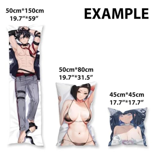 Anime Body Pillow Cover 20x59in Dakimakura Custom Design - Variation of THIS listing 20"×59"
