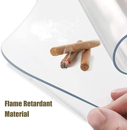 Clear Floor Protector Mat 0.8x1m 2.5x3ft Non-Slip Waterproof Carpet Cover