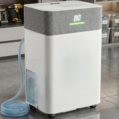 Large 5000 sq ft Dehumidifier for Basement with Drain Hose, Quiet Smart Compressor