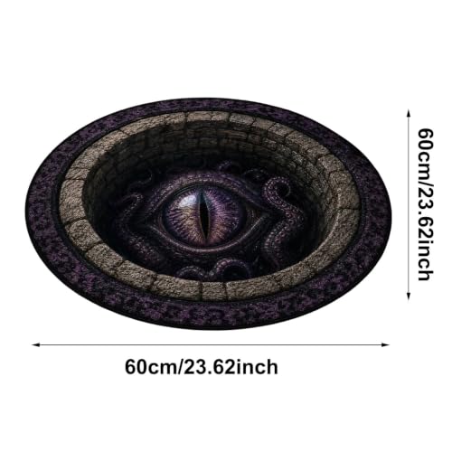 3D Halloween Rug - 24 Inch Optical Illusion Door Mat Black Variation 15