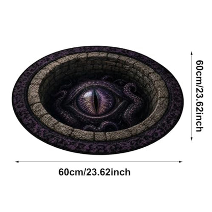3D Halloween Rug - 24 Inch Optical Illusion Door Mat Black Variation 15