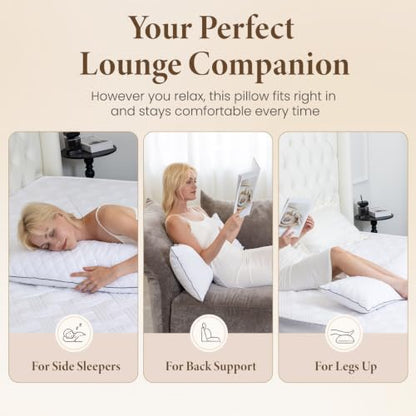SHOUREN Body Pillow - Long Bed Pillow for Adults, 14x36in, White