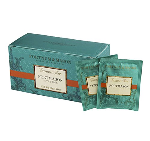 Fortnum and Mason Fortmason Blend 25 Count Tea Bags (1 Pack) Cellophane Sealed Box