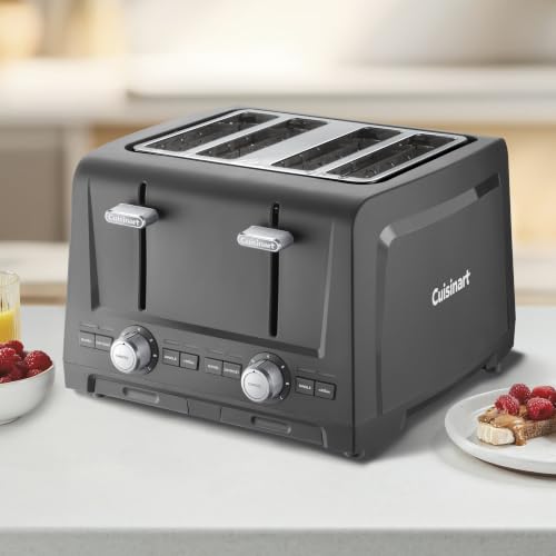 Cuisinart 4-Slice XL Slot Toaster Grey with Wide Slots and 7 Shade Settings