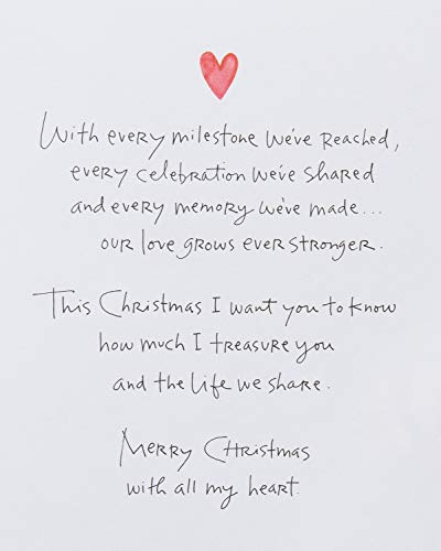 Christmas Cards for Husband - Romantic Holiday Greeting Card with Watercolor Art - Variation of Christmas Trees