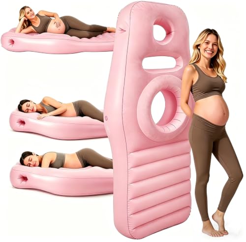 Inflatable Pregnancy Sleep Pillow for Stomach Sleeping Pink - Maternity Support