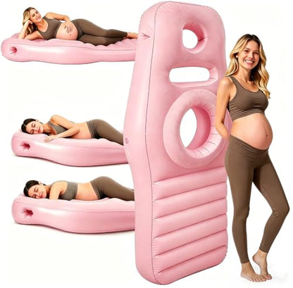 Inflatable Pregnancy Sleep Pillow for Stomach Sleeping Pink - Maternity Support