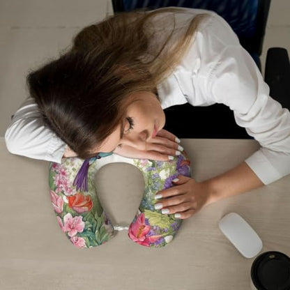 Memory Foam Travel Pillow U Shape Neck Support for Airplanes & Travel