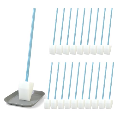 Disposable Toilet Brush Set - 15-Inch Long with No-Touch Disposal & Reusable Sponge Head - 20 Pack Variation 20