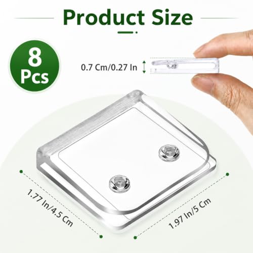 8PC Waterproof Shower Curtain Clips - No Drilling, Anti-Water Splash