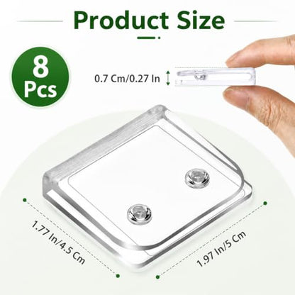 8PC Waterproof Shower Curtain Clips - No Drilling, Anti-Water Splash