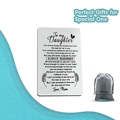 Personalized Wallet Card Gift for Daughter from Mom - Inspirational Keepsake