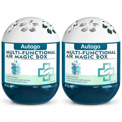 Blue Passive Air Purifier Box 120g - No Electricity, No Noise, Home & Car Use (2 Pack)