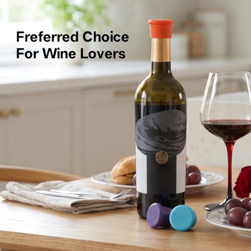 12 Pack Silicone Wine Bottle Stoppers for Freshness & Party Use