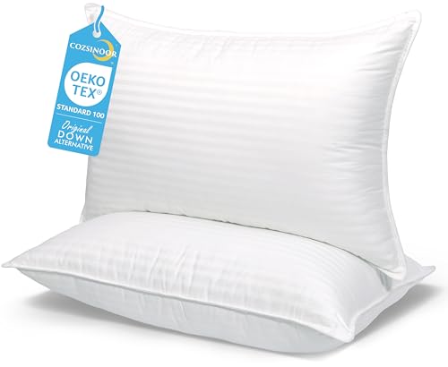 Queen Size Bed Pillows Set of 2 - White, Support & Comfort
