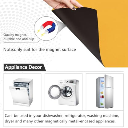 Orange Dishwasher Magnet Cover 23 x 26 Inches Refrigerator Panel Decal for Kitchen & Laundry