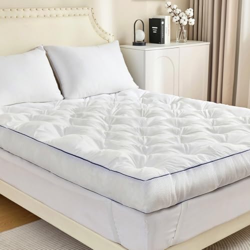Queen Size 5 Inch Memory Foam Mattress Topper - Supportive, Breathable & Soft Pillow Top