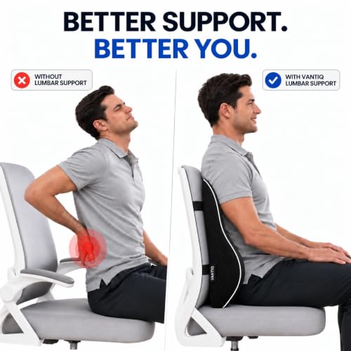 Ergonomic Lumbar Support Pillow for Office Chair Car Seat Gaming Seat Memory Foam