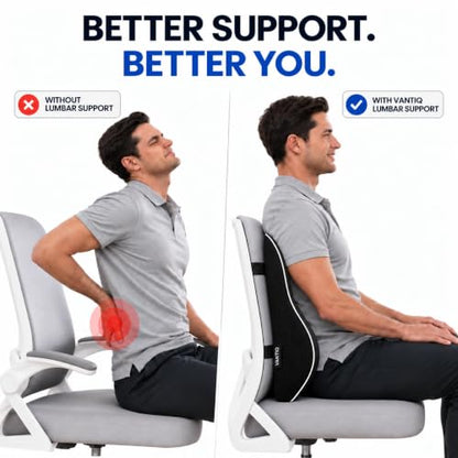 Ergonomic Lumbar Support Pillow for Office Chair Car Seat Gaming Seat Memory Foam