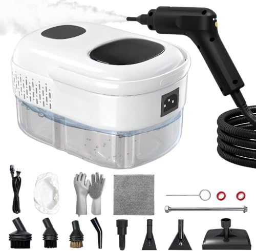 White 2500W High-Pressure Steam Cleaner for Home & Car Cleaning