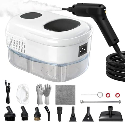 White 2500W High-Pressure Steam Cleaner for Home & Car Cleaning