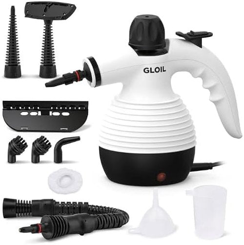 Handheld Steam Cleaner, a versatile and portable home cleaning device, comes with a 10-piece accessory set. Effortlessly removes stubborn stains like dirt and grease, saving you time and effort.