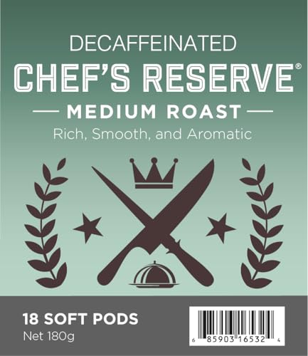 Wolfgang Puck Coffee Soft Pods, Chef's Reserve Decaf, 18 count (Pack of 1)