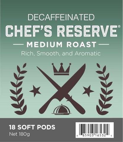 Wolfgang Puck Coffee Soft Pods, Chef's Reserve Decaf, 18 count (Pack of 1)