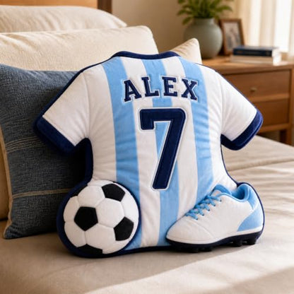 Personalized Soccer Jersey Pillow with Name & Number - Soccer 1