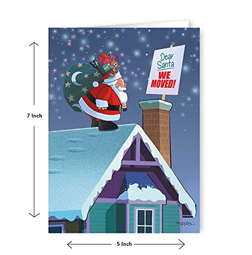 Funny New Address Christmas Cards - 18 Count - Standard Variation