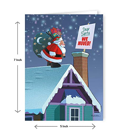 Funny New Address Christmas Cards - 18 Count - Standard Variation