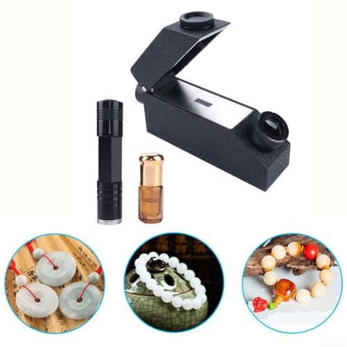 Portable Gemstone Refractometer Tool with Flashlight - B Variation for Jewelers & Hobbyists