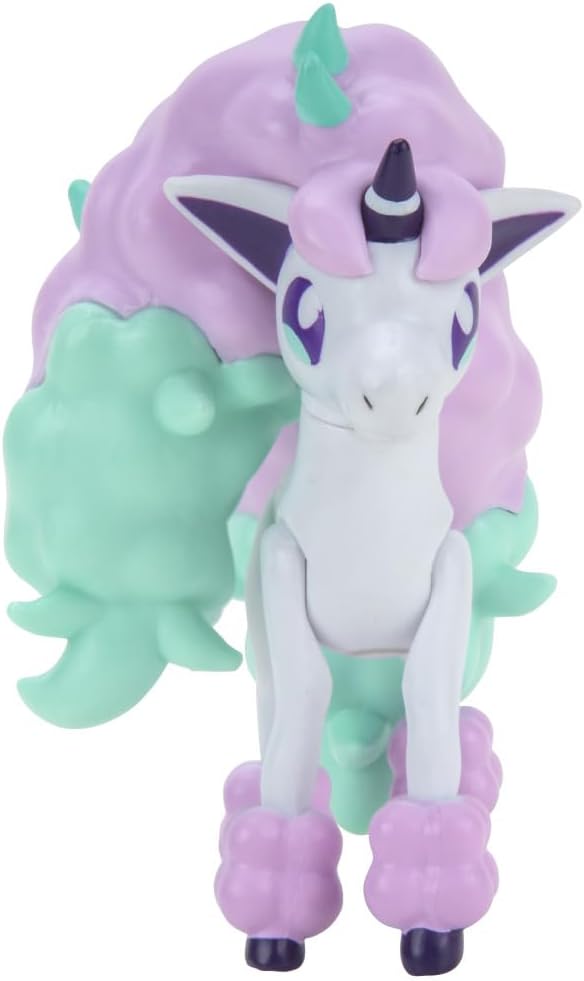 Pokemon Battle Ready 8-Pack Toy Set - Includes 4.5" Ponyta & 2" Pikachu, Eevee, Wooloo & More - Perfect Gift for Kids