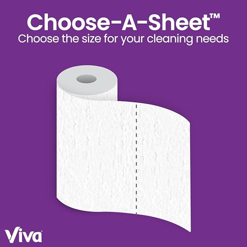 Viva Signature Cloth Paper Towels, Task Size - 12 Family Rolls (2 Packs of 6 Rolls) = 30 Regular Rolls (143 Sheets Per Roll)