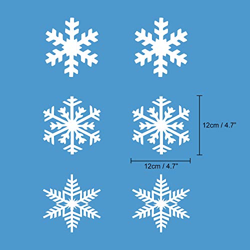 Snowflake Garland Decorations for Winter & Christmas Party Supplies, 12 Pack