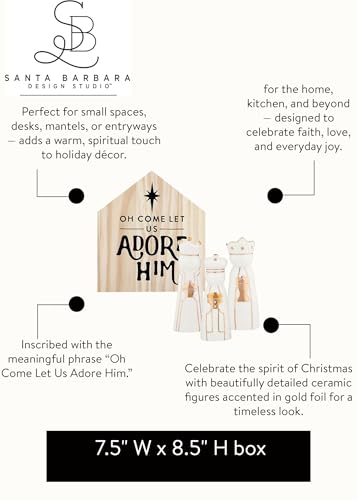Santa Barbara Design Studio Gold 3 Kings Christmas Figurines Set in Keepsake Box - Large