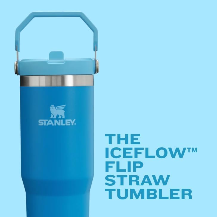 STANLEY IceFlow 2.0 Tumbler - 30 oz Insulated Water Bottle with Flip Straw & Handle | BPA-Free Agave
