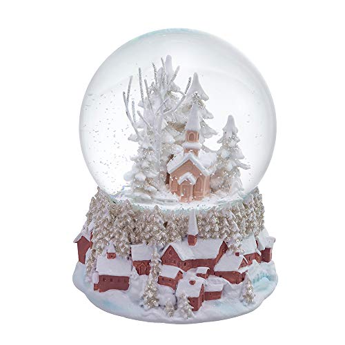 Musical Church Waterglobe - 100MM Holiday Snow Village Decor