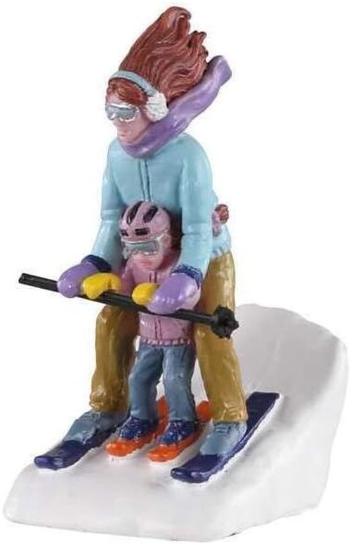 Lemax Village Collection - Mommy and Me Ski Figurine | Charming Winter Decor for Collectors