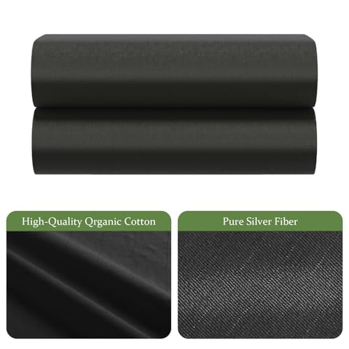 Grounding Sheets Queen Size with Silver Fiber & Organic Cotton - Black