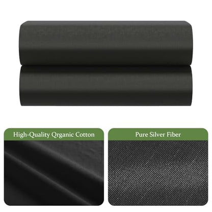 Grounding Sheets Queen Size with Silver Fiber & Organic Cotton - Black