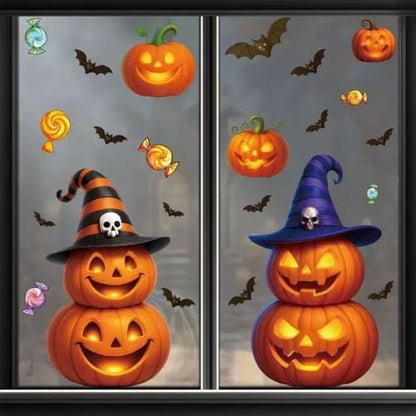 Halloween Window Clings - Removable Decals for Home Party Decor CF-589-590