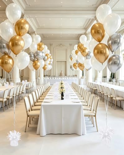 White Heavy-Duty Balloon Weights 170g 2-Pack for Balloon Decorations