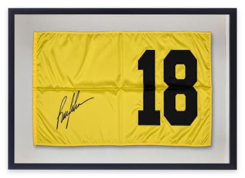 Golf Flag Display Frame 18x24 Black Wood Shadow Box with White Suede Back - Variation of THIS listing
