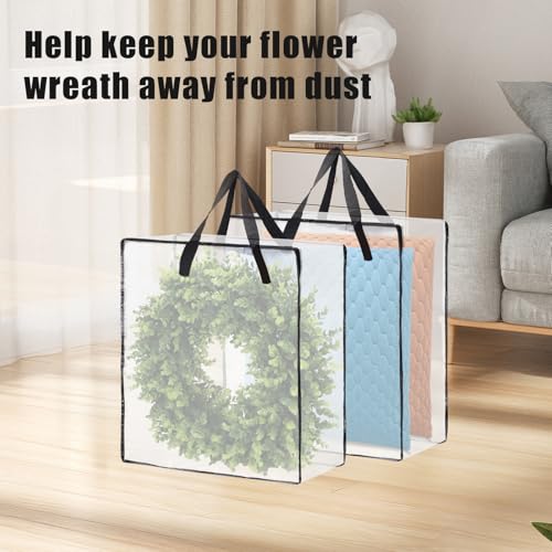 Square 26-Inch Wreath Storage Bag - 95L for Seasonal Decorations & Home Organization - 1-Pack
