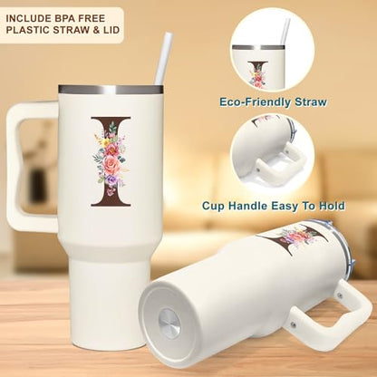 Personalized Monogrammed 40oz Tumbler for Women - Custom Gift I