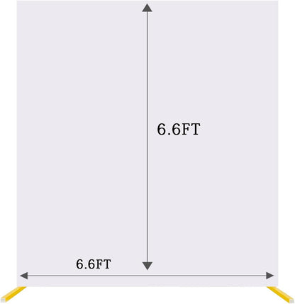 Skiennix 6.6 x 6.6 FT White Square Backdrop Cover - Spandex Rectangle Arch for Weddings & Events